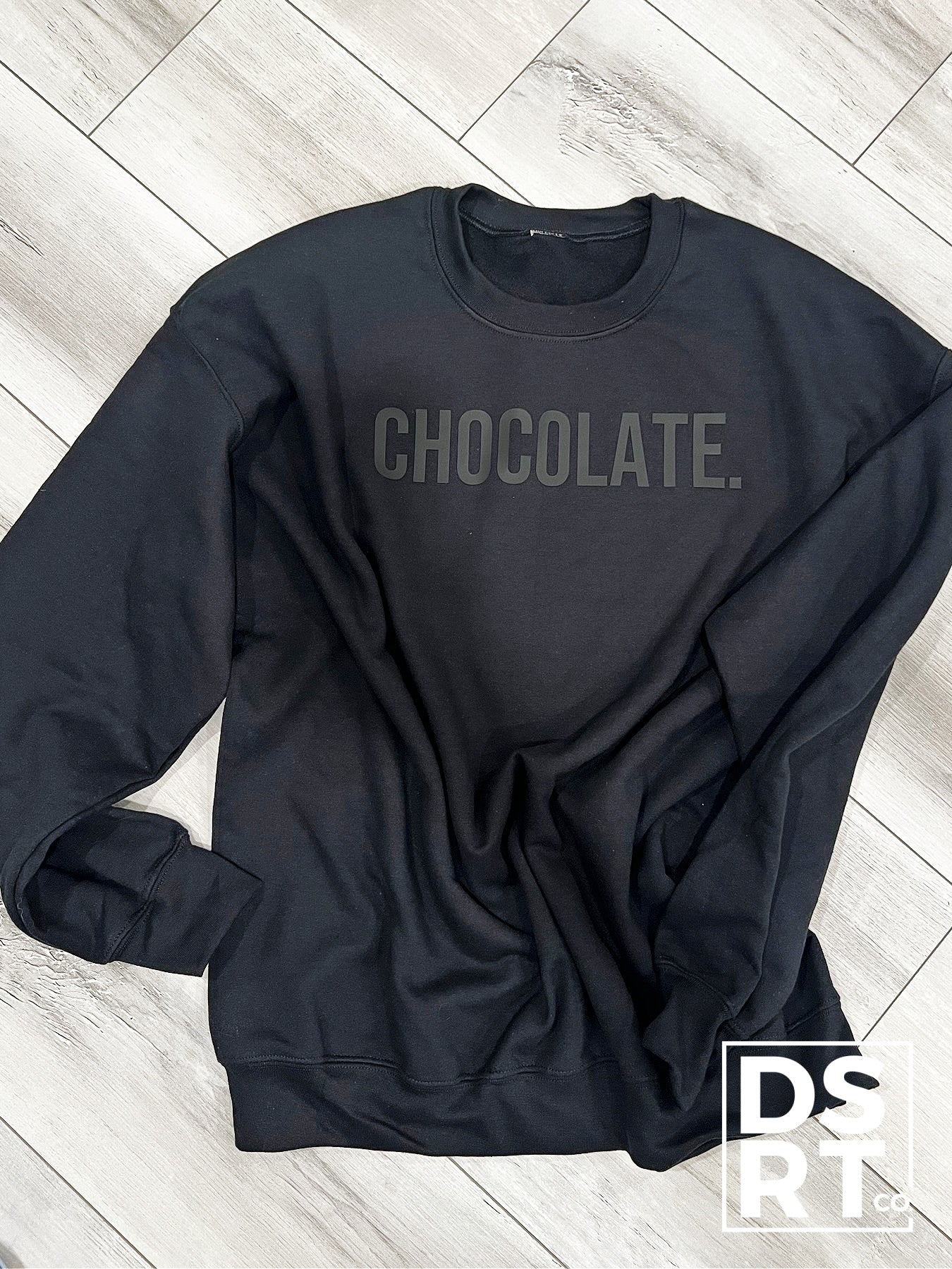 Matte Lettered Chocolate Crewneck