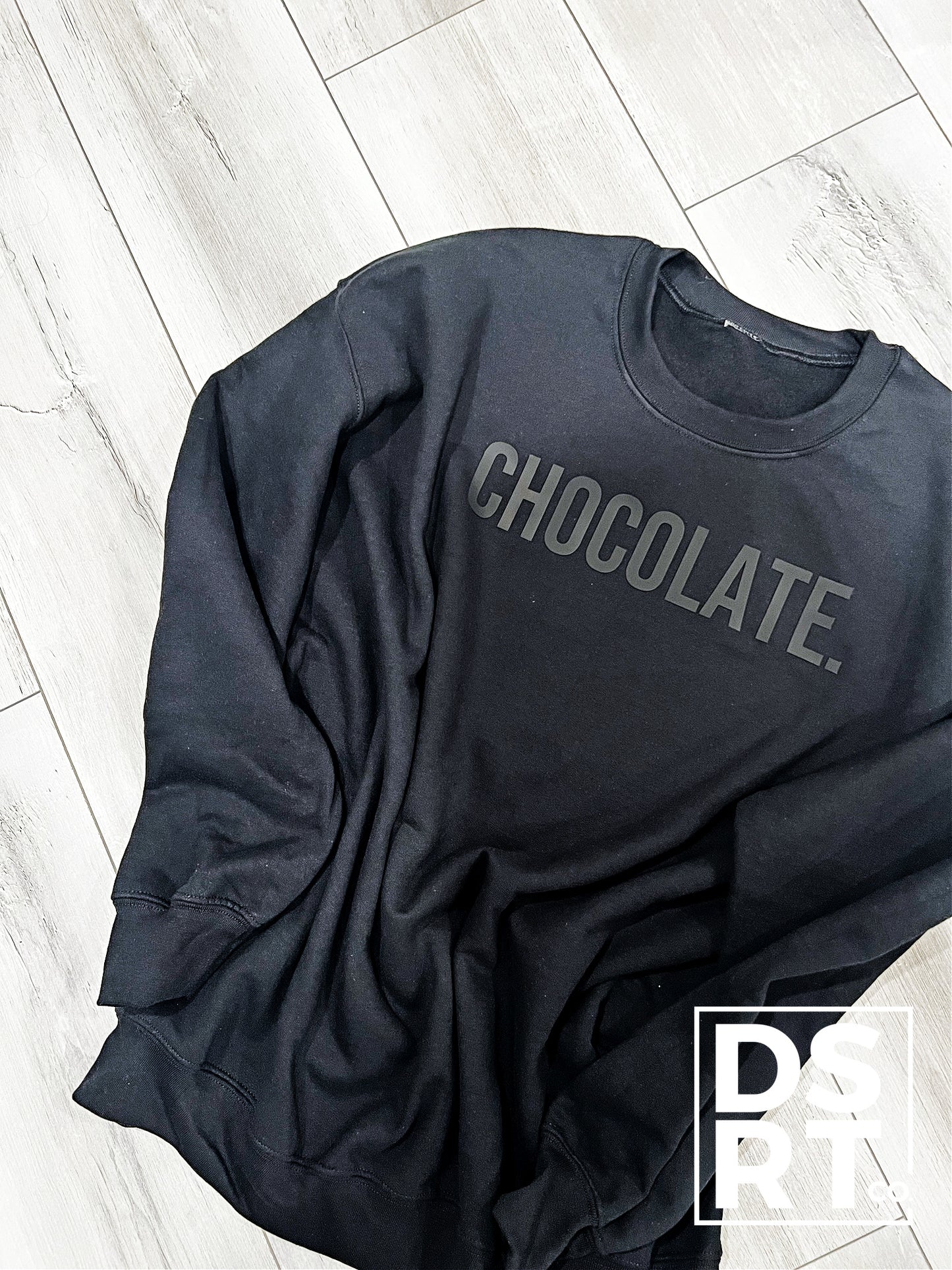 Matte Lettered Chocolate Crewneck