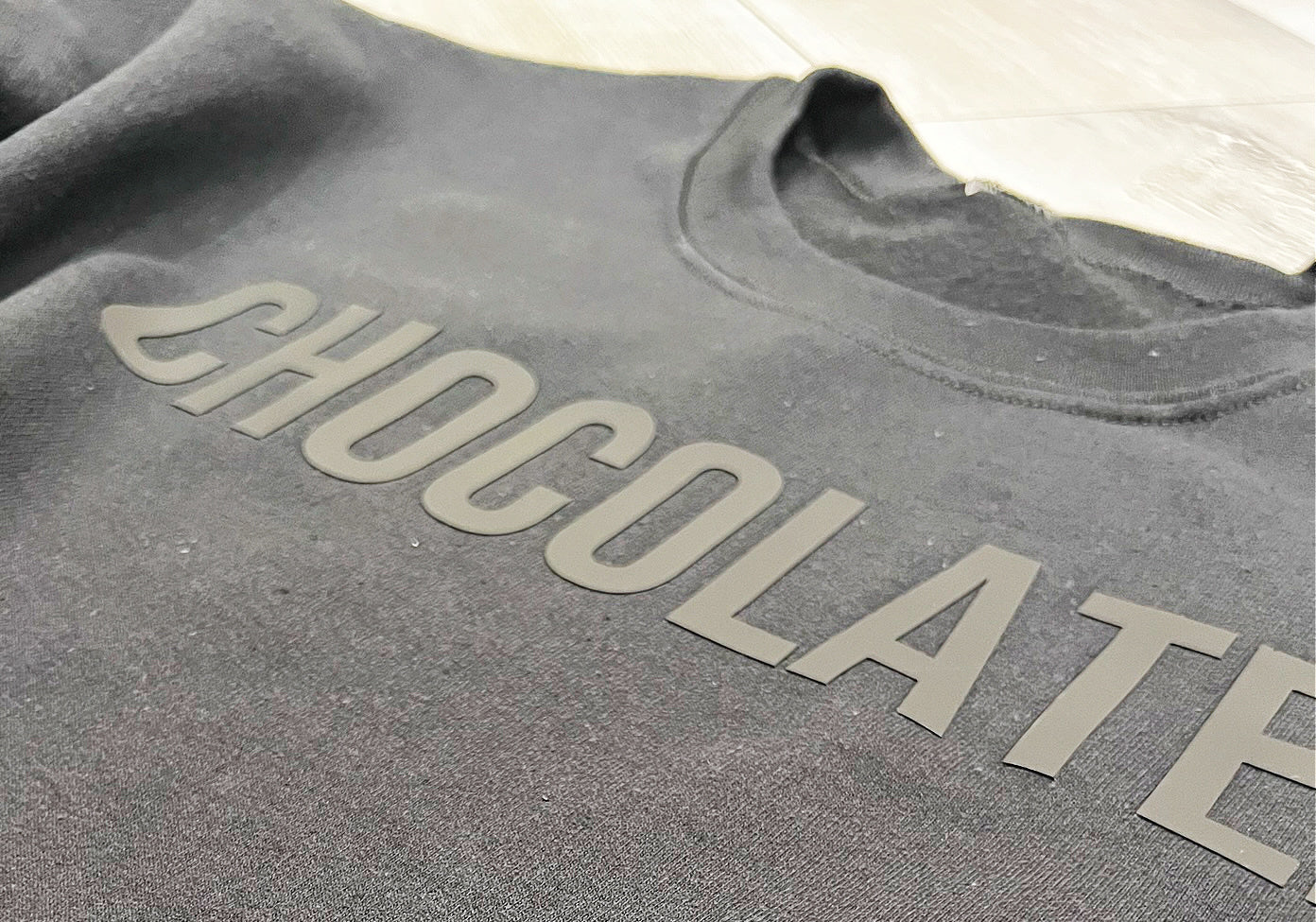 Matte Lettered Chocolate Crewneck