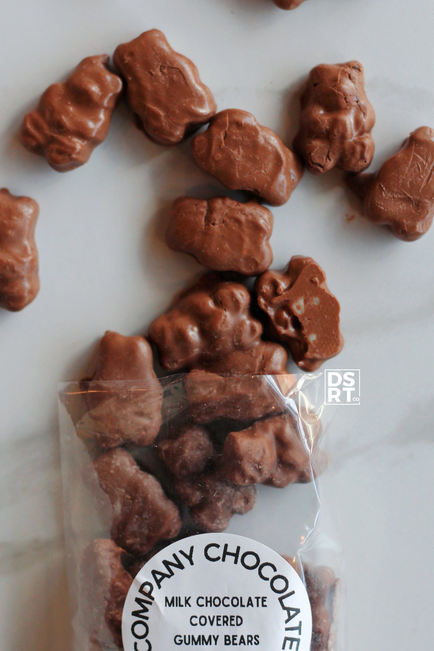 Chocolate covered gummy bears